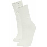 Defacto Woman Appliqued 2 Piece Cotton Long Socks cene