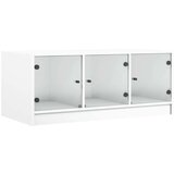 Stolić za kavu sa staklenim vratima bijeli 102 x 50 x 42 cm | shoptok.hr