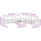  Set vanjskih sofa 9 pcs Bijela i svjetlosiva 59 x 59 x 37 cm | Eponuda.ba
