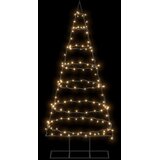  Metalno božićno drvce sa stalkom KUOPIO 180 cm Topla bijela - 180 cm Crna s LED svjetlima | shoptok.hr