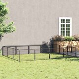  Kavez za pse crni 12 m² čelični | shoptok.hr