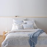 Curt Bauer posteljnina heaven 200/200 cm damast bela, svetlo modra, bež | Shoptok.si
