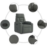 vidaXL Naslanjač s funkcijo vstajanja temno sivo blago | Shoptok.si
