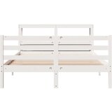 vidaXL Okvir za krevet s uzglavljem 160 x 200 cm od masivne borovine | shoptok.hr