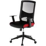 MID.YOU Vrtljiv Stol Lavita, Črna, Rdeča | Shoptok.si