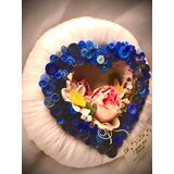 7 seas 365 ukrasni vjenčić PLAVO SRCE, 25 cm | shoptok.hr
