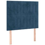  Posteljni okvir z vzglavjem temno moder 90x190 cm žamet, (20903973) | Shoptok.si