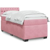 Box spring krevet s madracem ružičasti 90x200 cm baršunasti | shoptok.hr