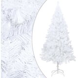  Umjetno osvijetljeno božićno drvce i kuglice bijelo 150 cm PVC | shoptok.hr