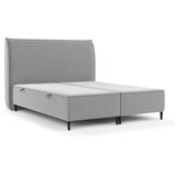 Maison de Rêve Svetlo siva oblazinjena zakonska postelja s prostorom za shranjevanje 160x200 cm Draco – Cene