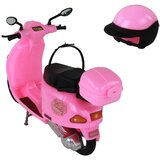  Lutka za igru na skuteru sa rozom kacigom - roza - 30 cm | Shoptok.si