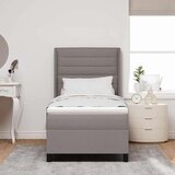  Postelja z vzmetnico z vzmetnico Taupe 80 x 200 cm blago, (5000126050) | Shoptok.si