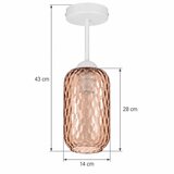 Brilagi LED plafonski luster R GLASS 1xE27/60W/230V preč. 14 cm bela/zadimljeno-smeđa | Eponuda.com