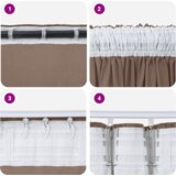  Baršunaste zavjese 2 kom s oknima Cappuccino 175x140 cm | shoptok.hr