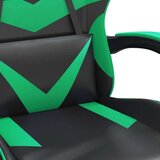  Vrtljiv gaming stol črno in zeleno umetno usnje, (20699169) | Shoptok.si