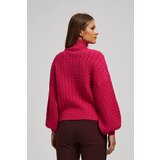 Marisse Fuchsia Turtleneck Sweater With Puffed Sleeves | Eponuda.ba
