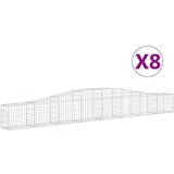  Lučne gabionske košare 8 kom 400x30x40/60 cm pocinčano željezo | shoptok.hr