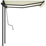  Tenda na ručno uvlačenje s LED svjetlima 3 5 x 2 5 m krem | shoptok.hr