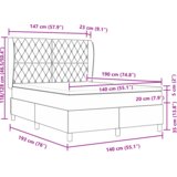  Kutija Prolazna Krevet s Madracem Tamnoplava 140x190 cm Baršun | shoptok.hr