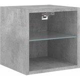  6-dijelni zidni TV elementi s LED svjetlima boja betona drveni | shoptok.hr