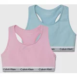 Calvin Klein Underwear Otroški športni modrček 2-pack roza barva