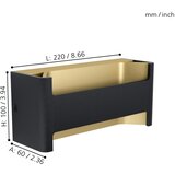 Eglo feloniche zidna/1, led, 10w, 1100lm, crno/zlatna | shoptok.hr