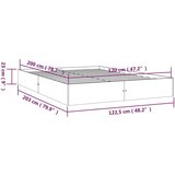  Posteljni okvir bel trden les 120x200 cm, (20605983) | Shoptok.si