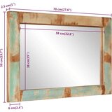  Ogledalo 70 x 50 cm od masivnog obnovljenog drva i stakla Slike