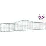  Lučne gabionske košare 5 kom 400x30x60/80 cm pocinčano željezo | shoptok.hr