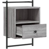  Noćni ormarići zidni 2 kom boja hrasta 40 x 30 x 61 cm drveni Siva | shoptok.hr