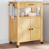 vidaXL Kuhinjska kolica MONZA 60x40x90 cm od masivne borovine | shoptok.hr
