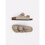 GOODIN Women's leather flip-flops beige | Shoptok.si