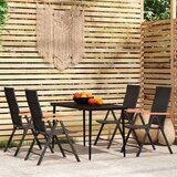 5-dijelni vrtni blagovaonski set crni | shoptok.hr