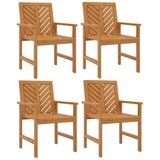 Maison Chic Vrtni jedilni stoli - Stol za vrt 4 kosi trden akacijev les JS382, (21878208) Cene