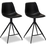 Furnhouse Garnitura 2 črnih barskih stolov Isabel, (21151625) | Shoptok.si