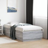  Okvir za krevet s LED svjetlima siva Sonoma 90 x 190 cm drveni Cijene