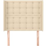  Vzglavje z ušesi krem 83x16x118/128 cm blago, (20933223) | Shoptok.si