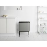 Brabantia Bo Touch Bin 3x11 litrov s tremi vložki iz umetne mase - Mineral Concrete Grey | Shoptok.si