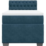 Box spring krevet s madracem plavi 90x190 cm baršunasti | shoptok.hr