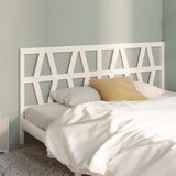 Maison Chic posteljno vzglavje - vzglavna omarica - nočna omarica belo 206x4x100 cm trdna borovina, (21706232) | Shoptok.si