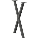  Noge za blagovaonski stol u obliku slova X, 2 kom, antracit, 57 x (72-73) cm, čelik | shoptok.hr