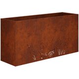  Vrtna saksija 2 kom. Rđa 100 x 20 x 49 cm Otporni čelik | shoptok.hr