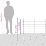 vidaXL Ograjni stebri 11 kosov U-kanal 80 cm Galvanizirano jeklo | Shoptok.si