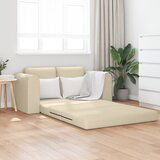 vidaXL floor sofa bed 2-v-1 krem 148x71x83 cm tkanina Cene