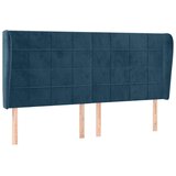  Uzglavlje s u&amp;scaron;ima tamnoplavo 203x23x118/128 cm bar&amp;scaron;unasto Slike