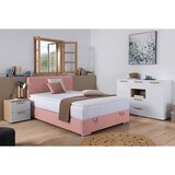CARRYHOME POSTELJA Z VZMETNICO 90 cm x 200 cm , tekstil roza | Shoptok.si