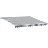 Tenda na ručno uvlačenje s LED antracit i bijela 400 x 350 cm | shoptok.hr