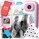  Otroški LCD instant fotoaparat s tiskalnikom + 32GB in 10 trakovi roza | Shoptok.si