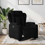  Električni naslonjač od tkanine crni | shoptok.hr