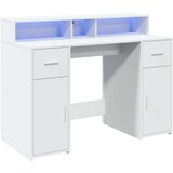 vidaXL Radni stol LED bijeli 120 x 55 x 91 cm od konstruiranog drva | shoptok.hr
